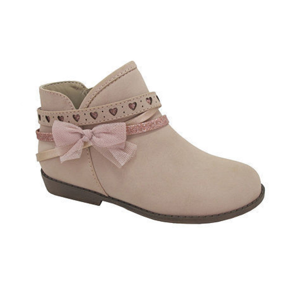 Pop Toddler Girls Pop Lil Elisha Block Heel Booties, Pink , 5 Medium